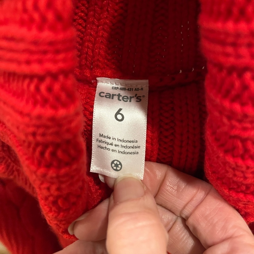 Carter's size 6 sweater shawl, NWT - Picture 5 of 7